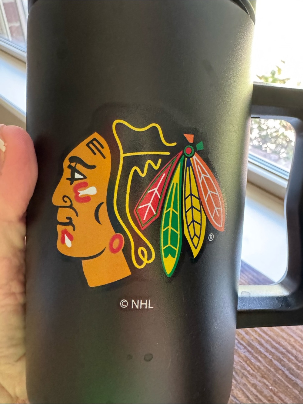 Simple Modern 40 oz Tumbler Chicago Blackhawks Black Matte Insulated Cup